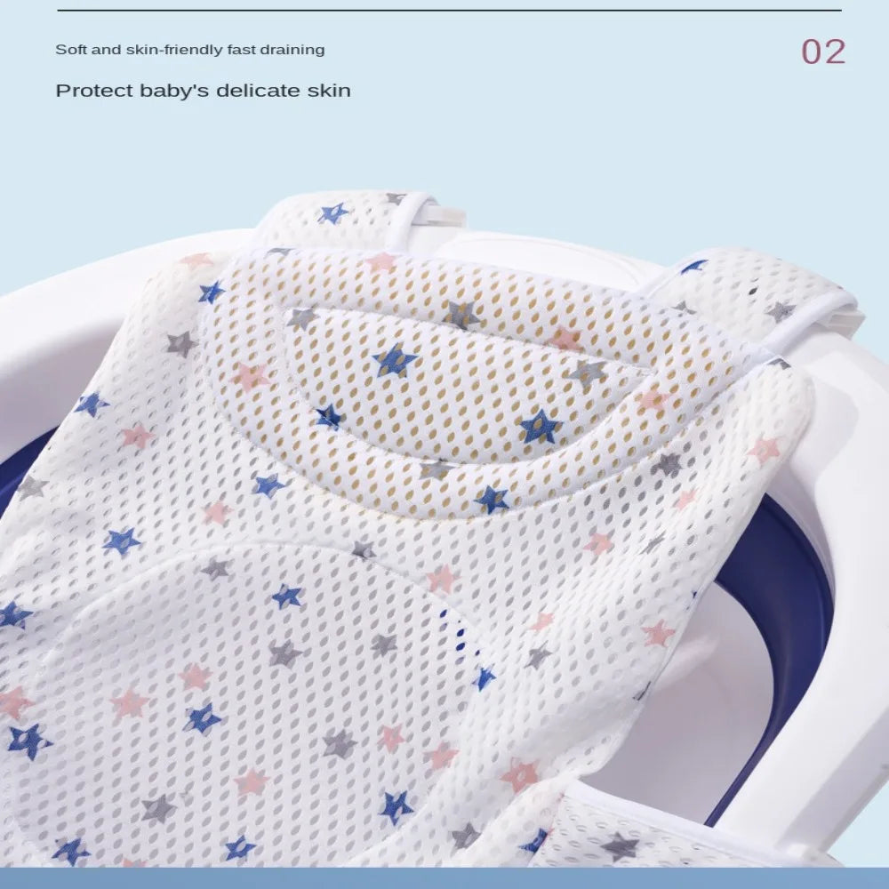 Cross-Shaped Anti-slip Baby Bath Net Mat That Frees Your Both Hands