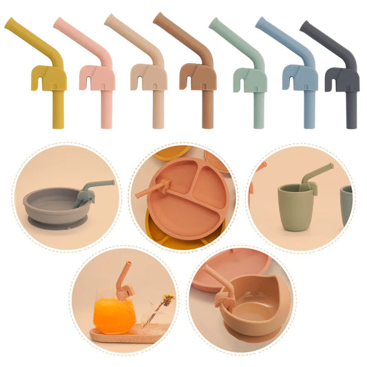 Toddler Feeding Bowl with Straw | Reusable Baby Tableware
