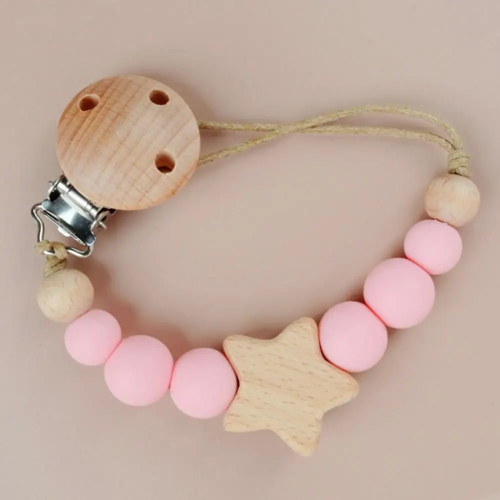 Wood Baby Pacifier Chain - PAMU8