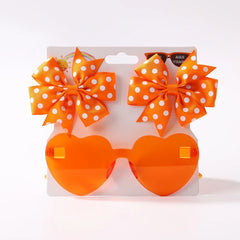 Dot Hairpins & Heart glasses