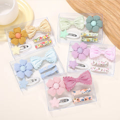 Baby Girls' Bow Hair Clips, 5-Piece Colorful Set