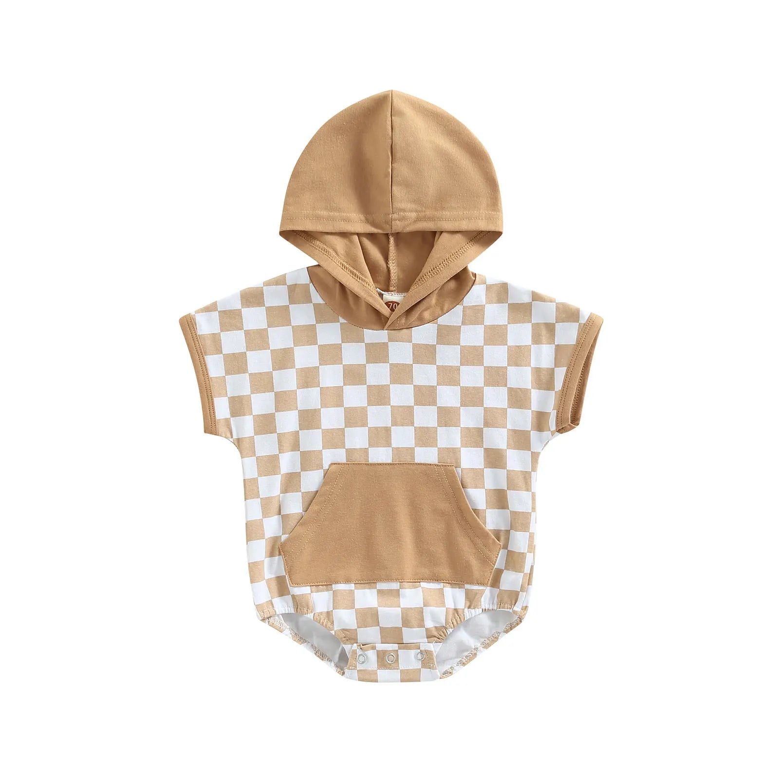 Checkerboard Print Baby Outfit