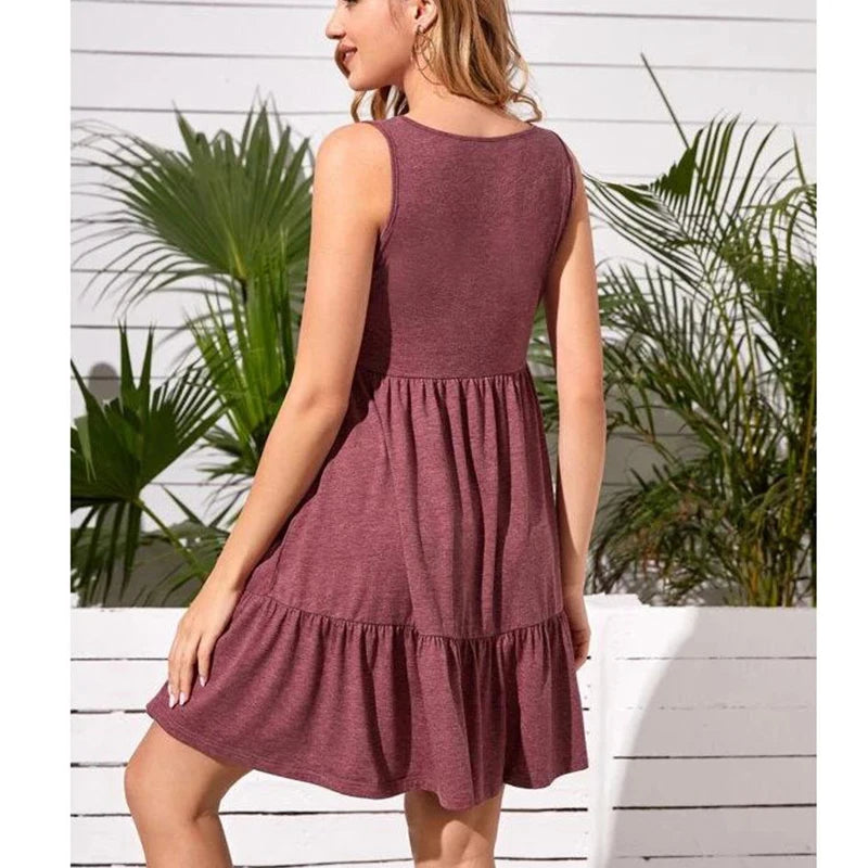Button Maternity Dress