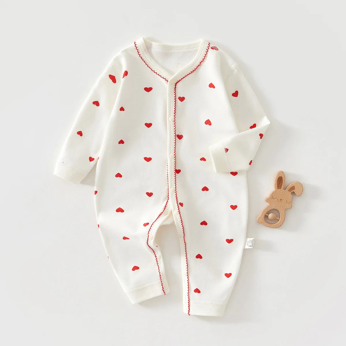 Newborn Cotton Hooded Jumpsuit, Seamless Spring Romper