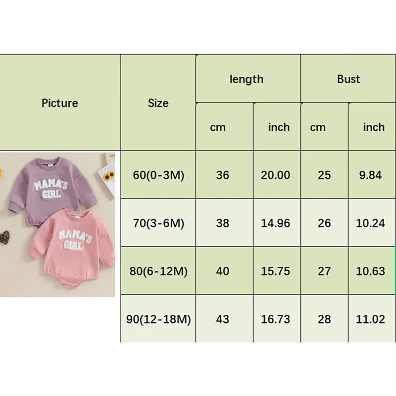Baby Girls' Fuzzy Letter Romper, Embroidered Jumpsuit