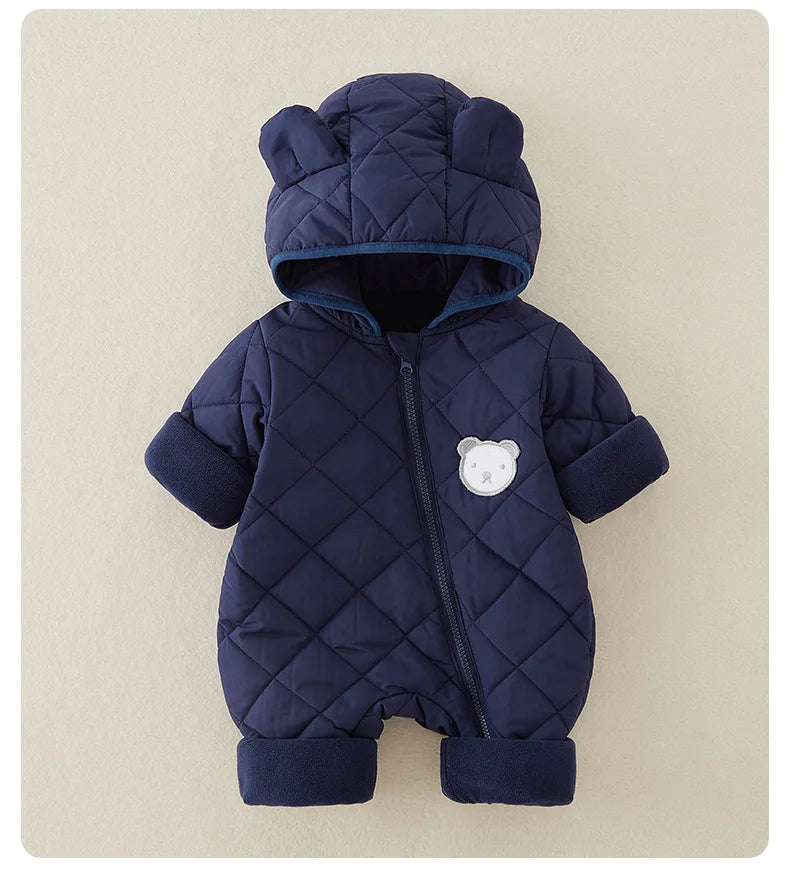 Fleece Lined Cotton Infant Romper