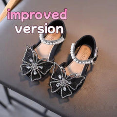 Girls Rhinestone Bow Sandals