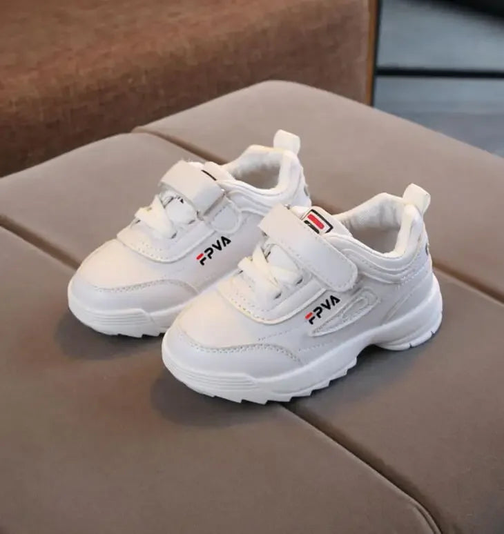 Kids Leather Trainers Sport Shoes