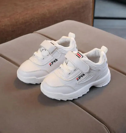 Kids Leather Trainers Sport Shoes