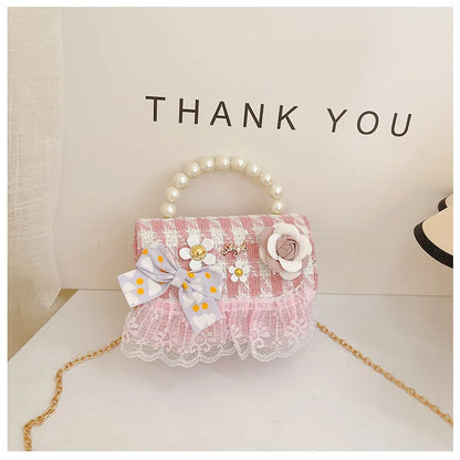 Flower Plaid Handbag