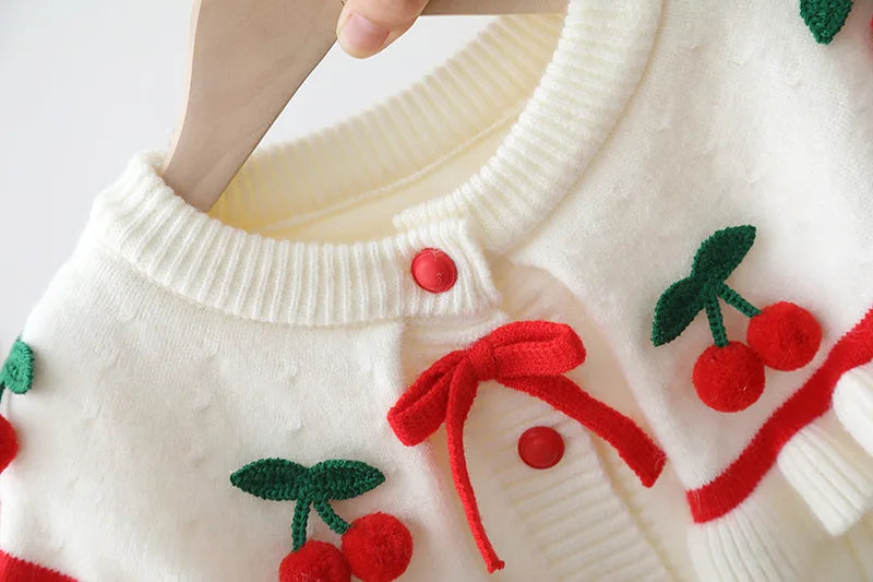 Flutter Sleeve Knitted Sweater Set