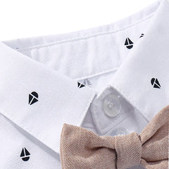 Baby Boy Formal Romper Bow Tie Outfit | PAMU8