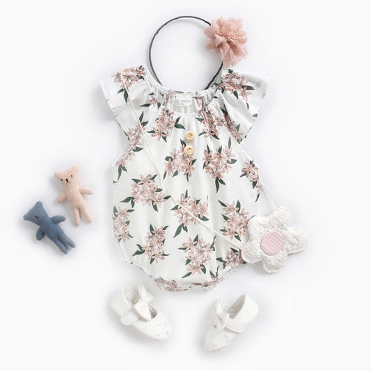 Baby Girl Floral Sleeveless Bodysuit | 0–3T