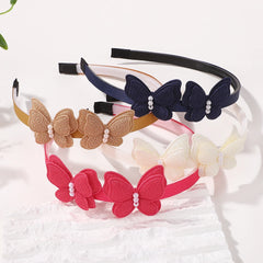 Girls' Butterfly Pearl Headbands, 4-Piece Set