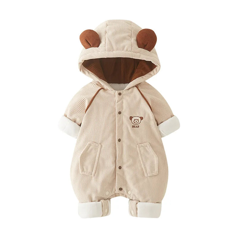 Cozy Winter Baby Romper Set