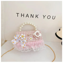 Flower Plaid Handbag for Girls (Ages 2-4)