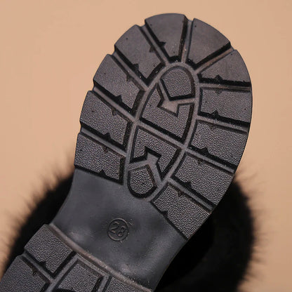 Girls High Warm Leather Boots