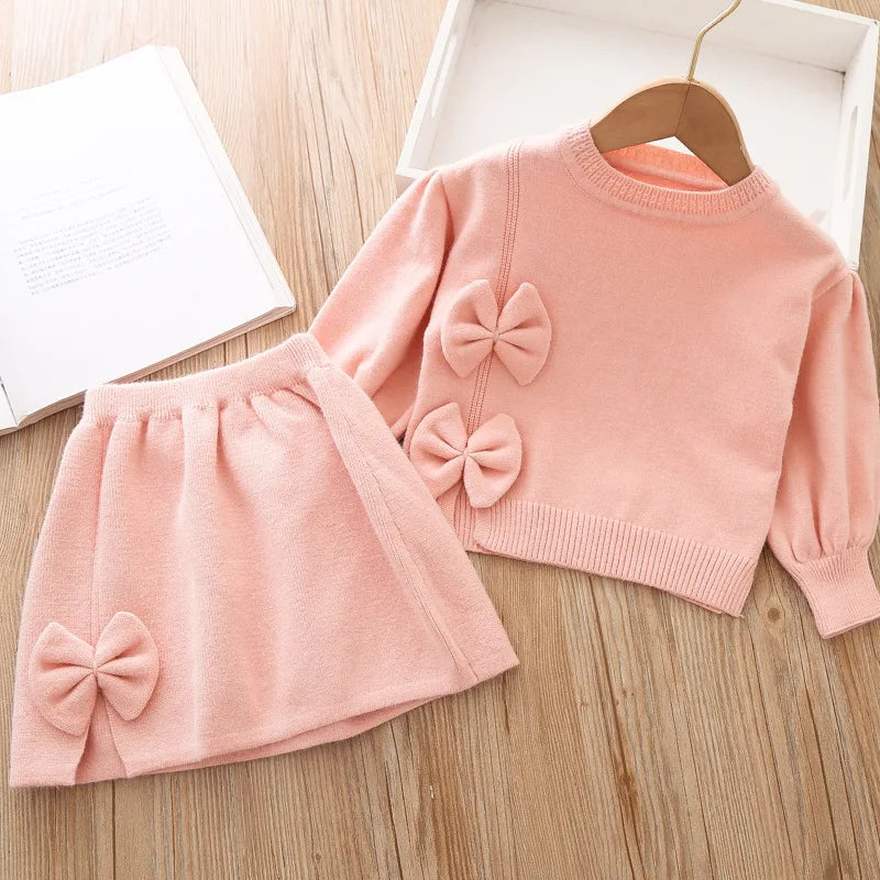 Sweater and Skirt School Set