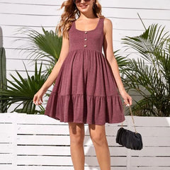 Button Maternity Dress