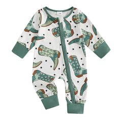 Boots Print Baby Outfit