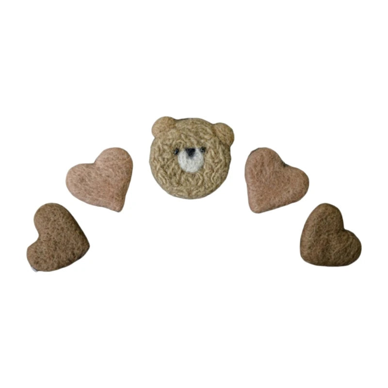 5Pcs Baby Wool Felt Stars Photography Accessories - PAMU8