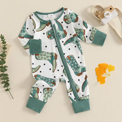 Boots Print Baby Outfit