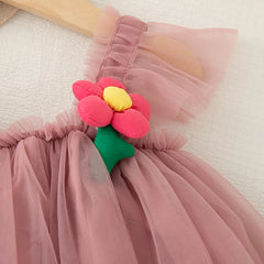 Mesh Flower Baby Girl Dress