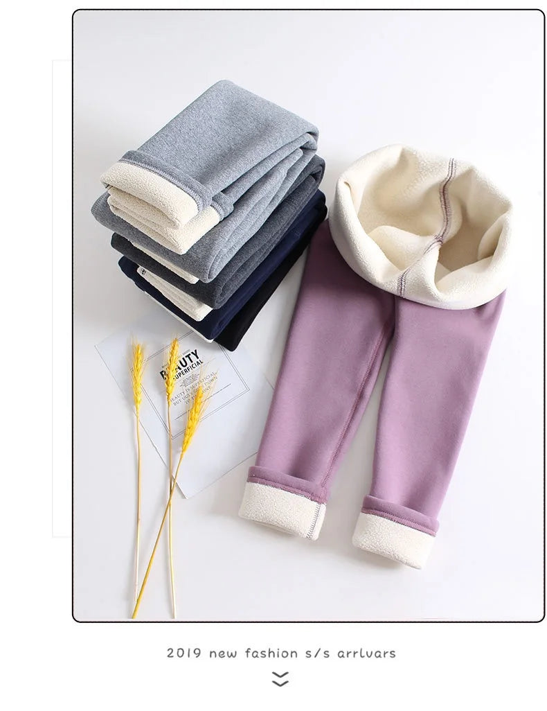 Girl fleece leggings for winters