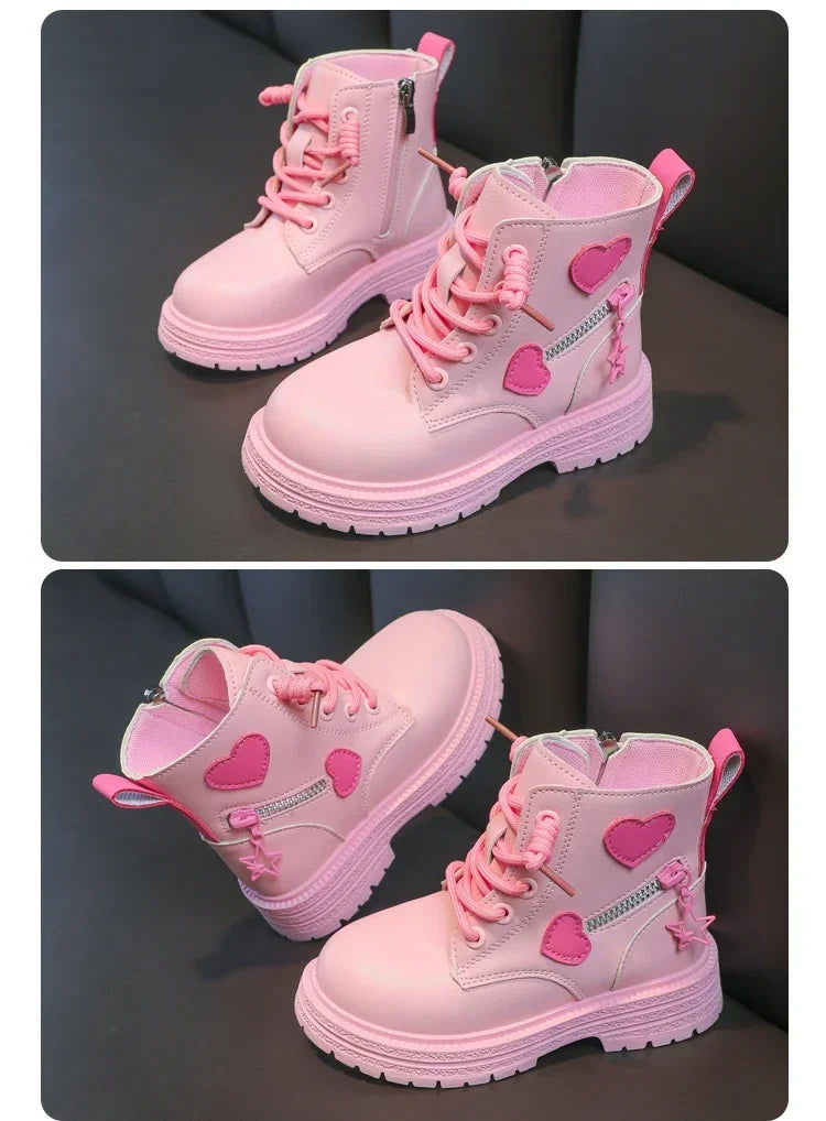 ‌Girls Snow Furry Ankle Boots