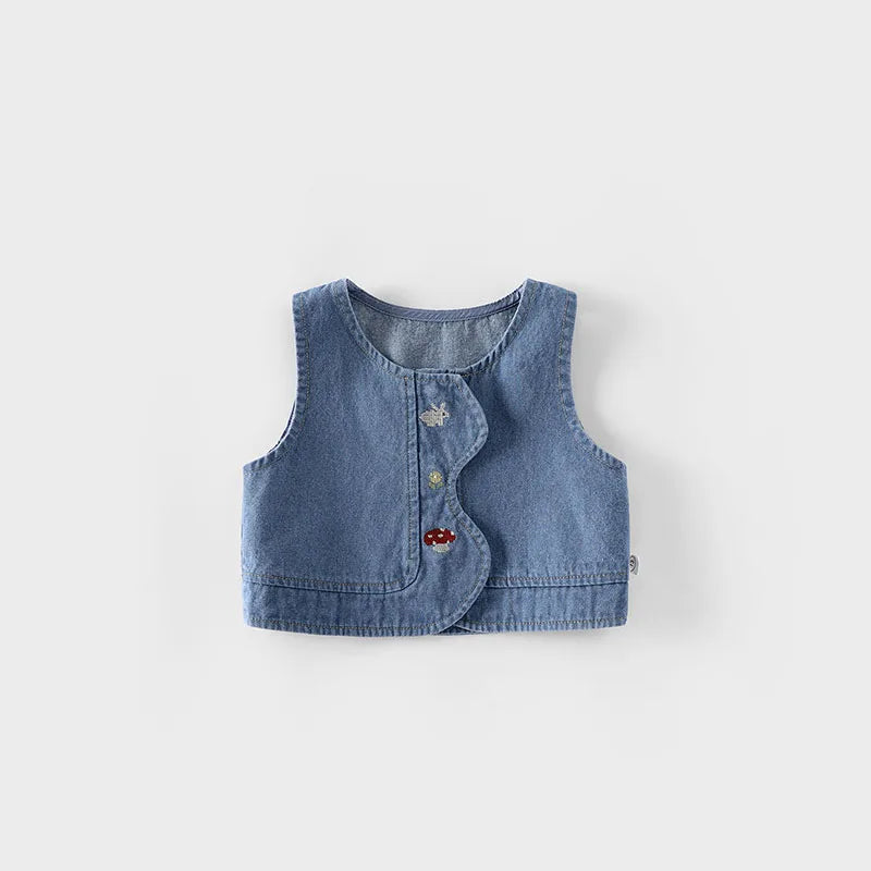 Girls Embroidered Rabbit Blouse