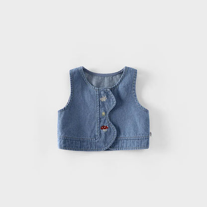 Girls Embroidered Rabbit Blouse