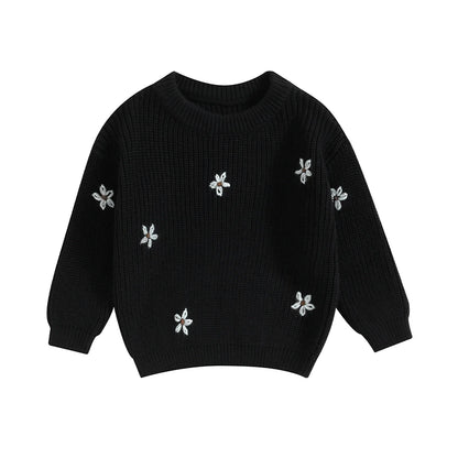 Girls Winter Flower Sweater - PAMU8