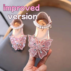 Girls Rhinestone Bow Sandals