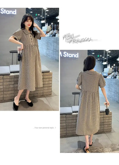 New Maternity Plaid Dresses