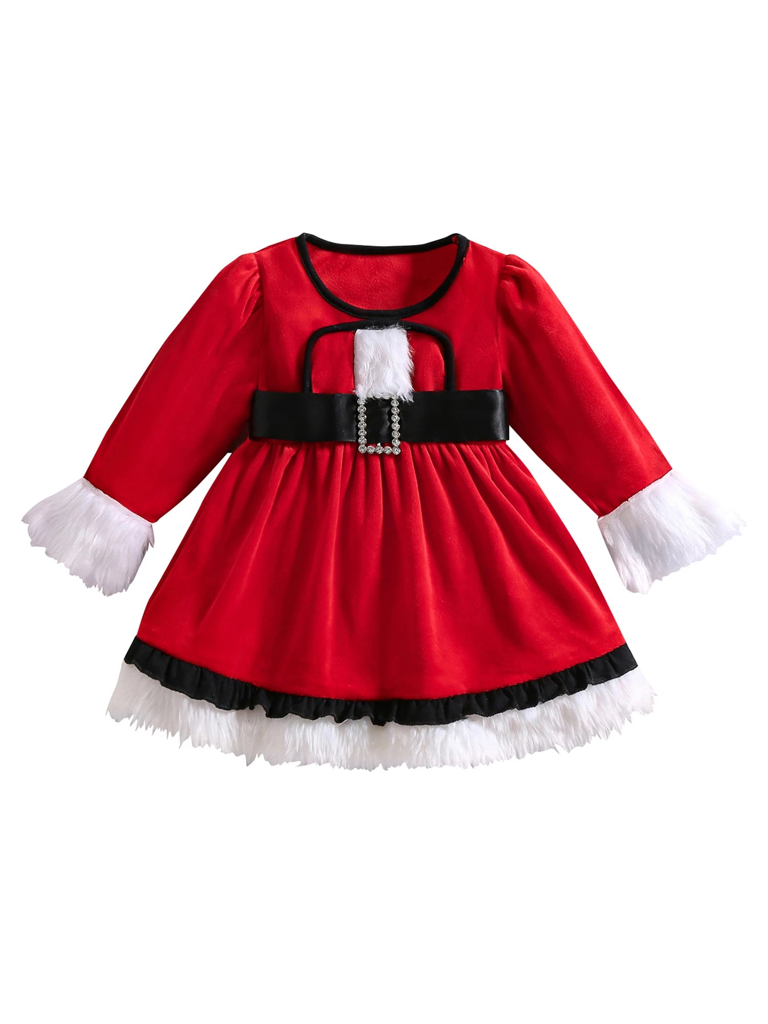 Velvet Christmas Girl Dress