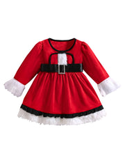 Velvet Christmas Girl Dress