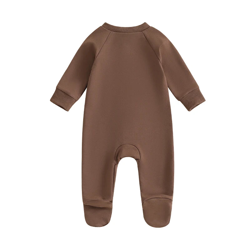 Newborn Football Romper, Long-Sleeve Baby Jumpsuit