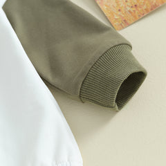 Baby Boys' Letter Sweatshirt Romper, Long-Sleeve Fall