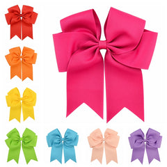 Girls' 6-Inch Bow Hair Clip, Large Colorful Barrette
