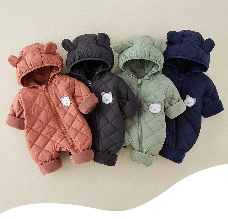 Fleece Lined Cotton Infant Romper