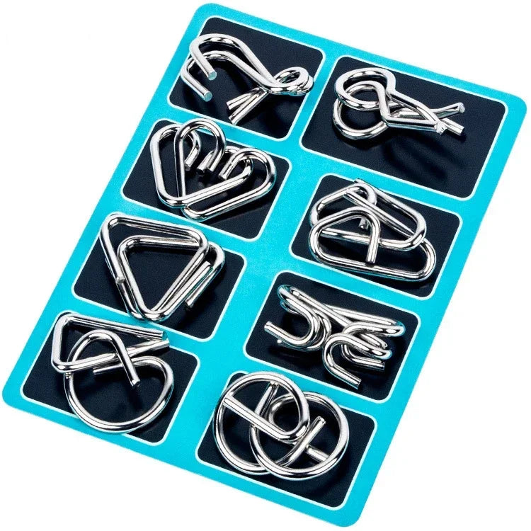 8Pcs Metal Montessori Puzzle