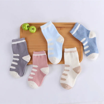 5 Pairs Cute Cat Baby Socks