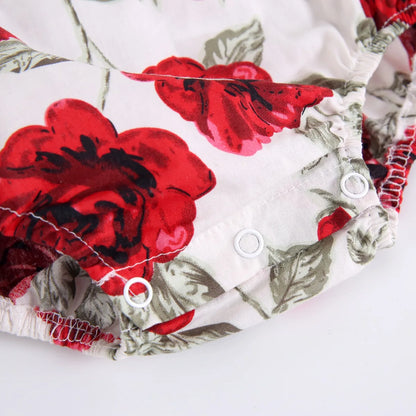 Floral Summer Baby Girls Bodysuit