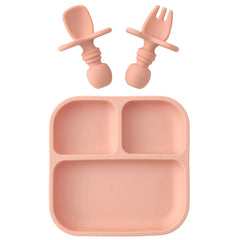 Colorful Silicone Baby Feeding Set, 2 Pieces