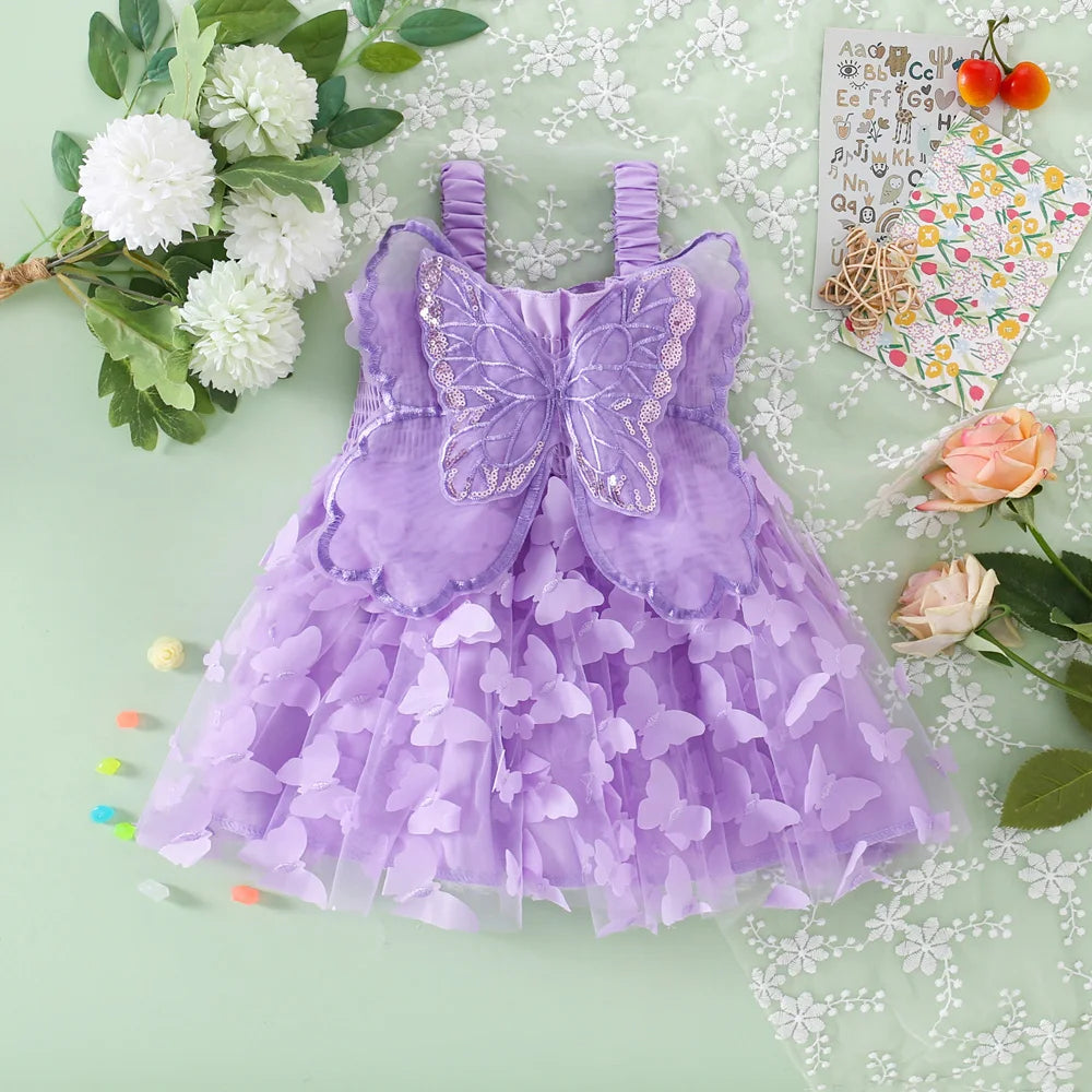 Cute Mesh Butterfly Baby Dress