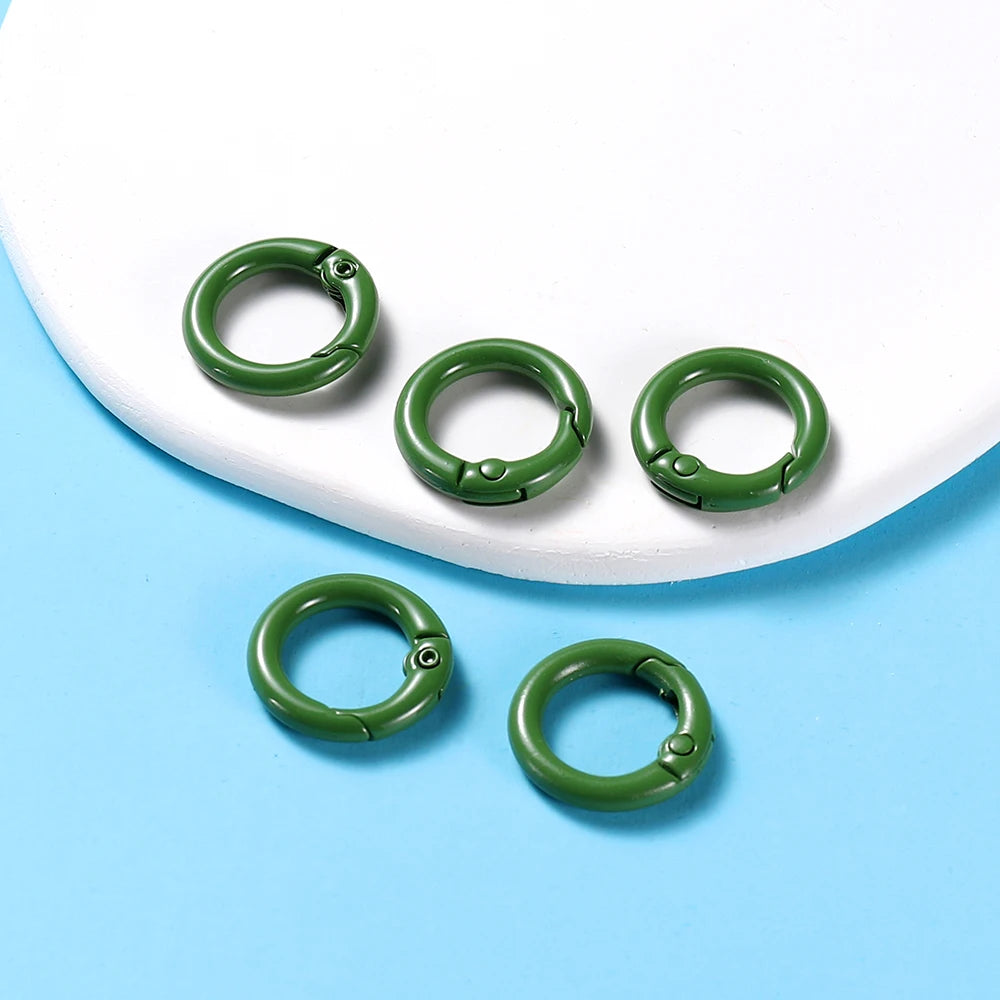 Metal O-Ring Keychain Clasps, 5-Pack Craft Clips