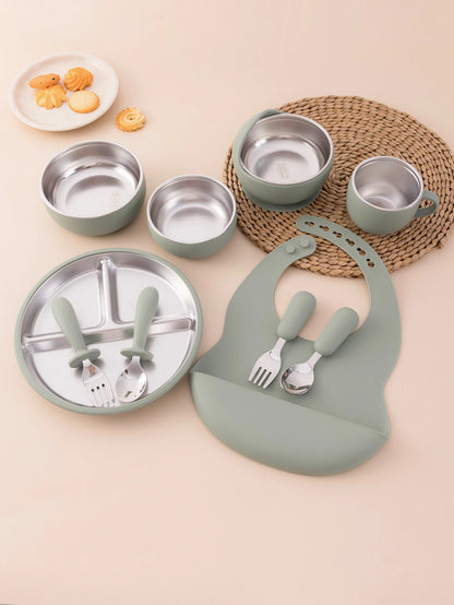 10PCS Stainless Feeding Set