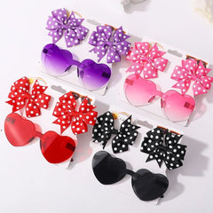 Dot Hairpins & Heart glasses