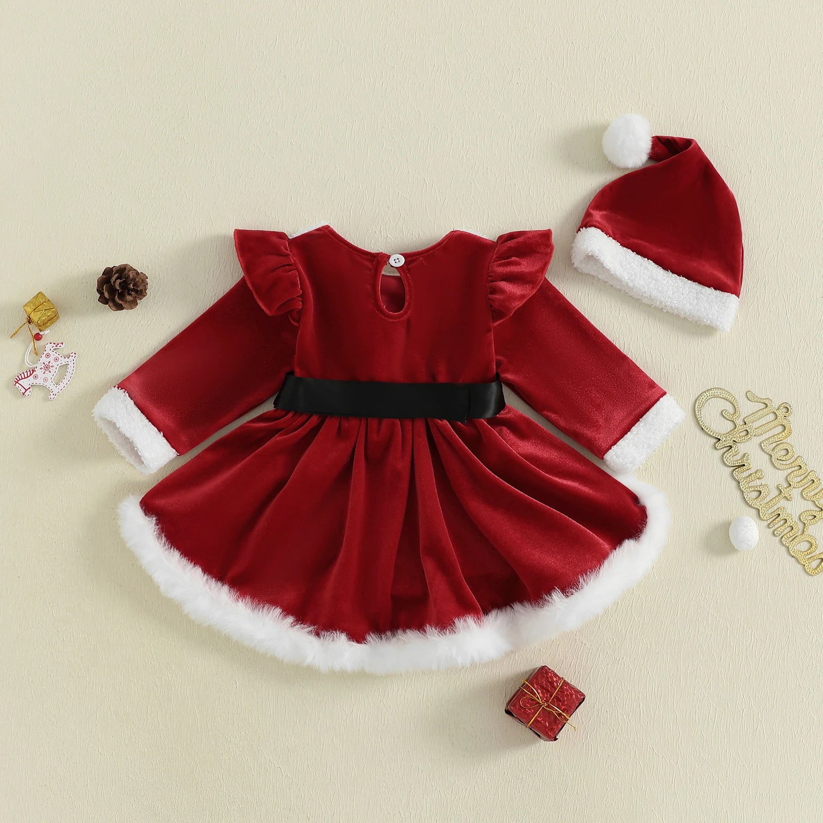 Plush Patchwork Christmas Jumpsuit