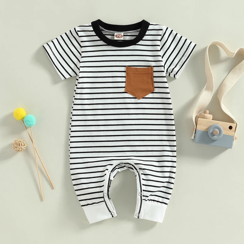 Newborn Jumpsuit 3M to 18M | Soft Cotton Short Sleeve